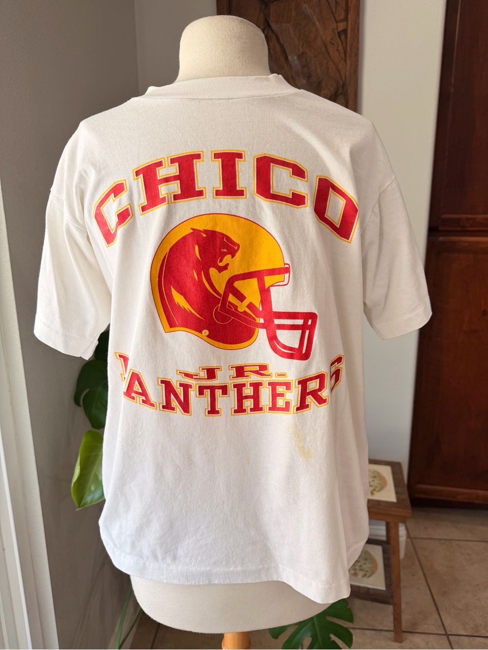 Vintage Chico Jr Panthers Football Tee Large USA Made